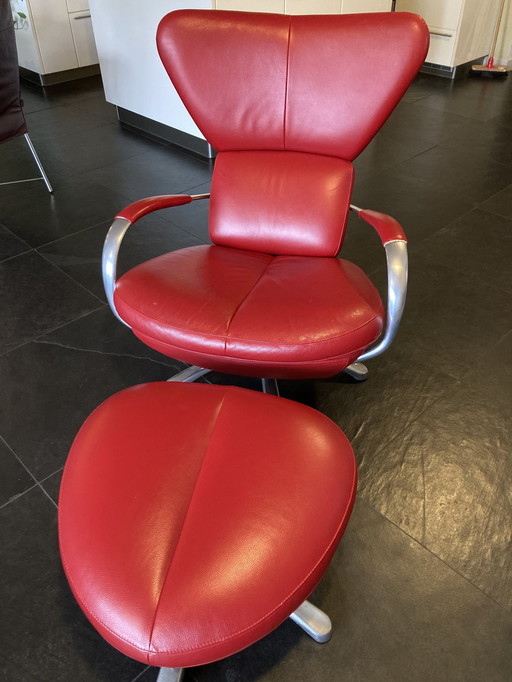 Leolux Fauteuil Met Voetenbank 