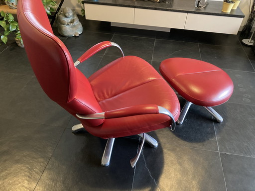 Leolux Fauteuil Met Voetenbank 