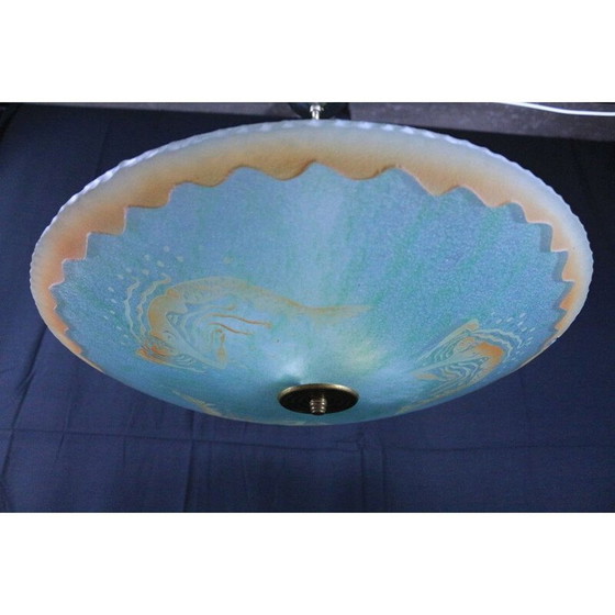 Image 1 of Art Deco vintage zeemeermin plafondlamp, jaren 1930