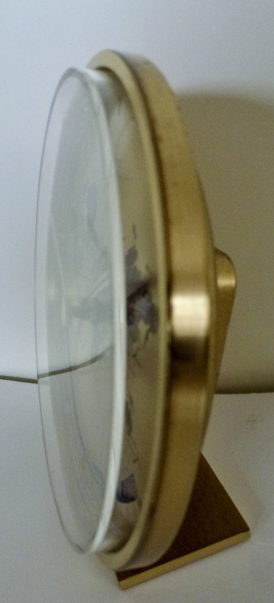 Image 1 of Tafelklok World Time Gold Van Kienzle, Duitsland, Jaren 7