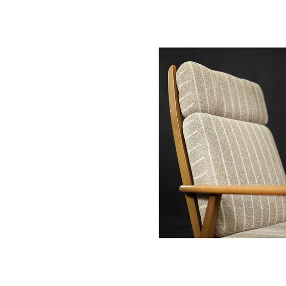 Image 1 of Vintage Deense houten en stoffen fauteuil van Durup Polstermøbelfabrik, 1970