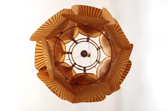 Image 1 of Ju-Yon kroonluchter, serie Uchiwa van Ingo Maurer voor Design M, Duitsland 1973