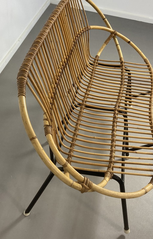 Vintage Rotan Rohé Noordwolde Bankje