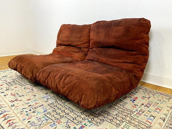 Image 1 of 2X Marsala Fauteuil 2-zitsbank Door Michel Ducaroy Voor Ligne Roset