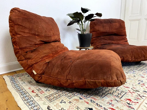 2X Marsala Fauteuil 2-zitsbank Door Michel Ducaroy Voor Ligne Roset