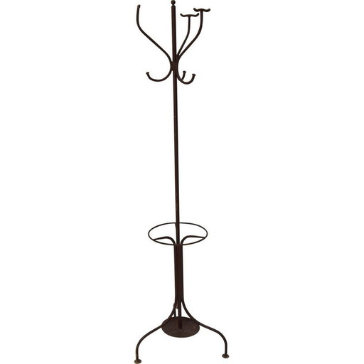 Vintage gietijzeren kapstok en paraplubak, 1920