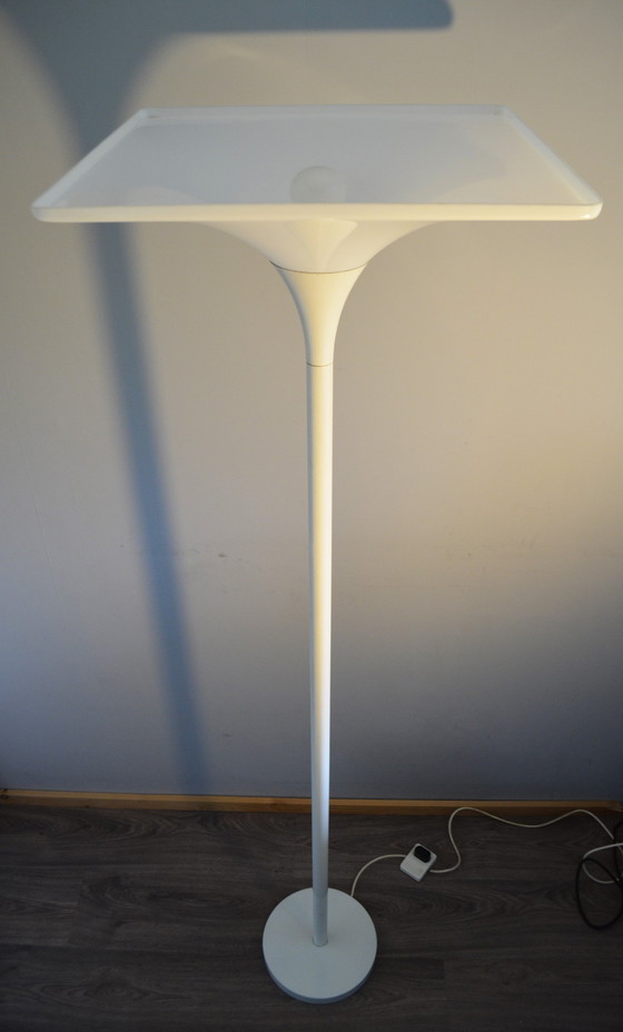 Image 1 of Vintage Design Vloerlamp Met Carré Acryl Kap