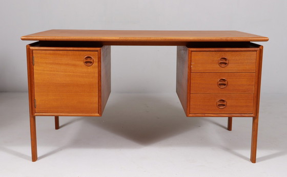 Image 1 of Teakhouten bureau Gv Møbler, Denemarken, jaren 1960