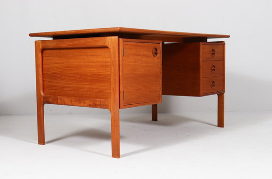 Image 1 of Teakhouten bureau Gv Møbler, Denemarken, jaren 1960