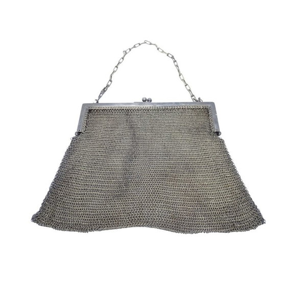 Image 1 of Vintage zilveren metalen koppeling, Frankrijk 1920