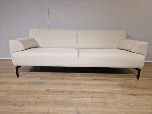 Rolf Benz 310 - 4 Zits Bank + Hocker - Crème - Showroomstaat