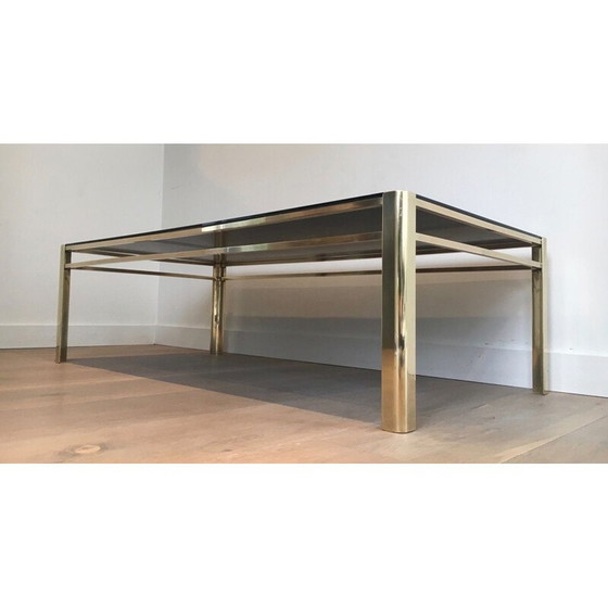 Image 1 of Vintage bronzen en messing salontafel, Frankrijk 1970