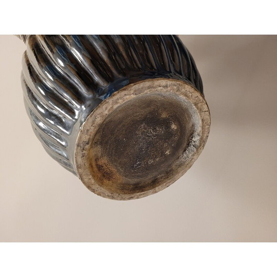 Image 1 of Paar vintage potten van zwart keramiek, Italië