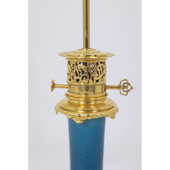 Image 1 of Vintage porseleinen en verguld bronzen lamp, Frankrijk 1880