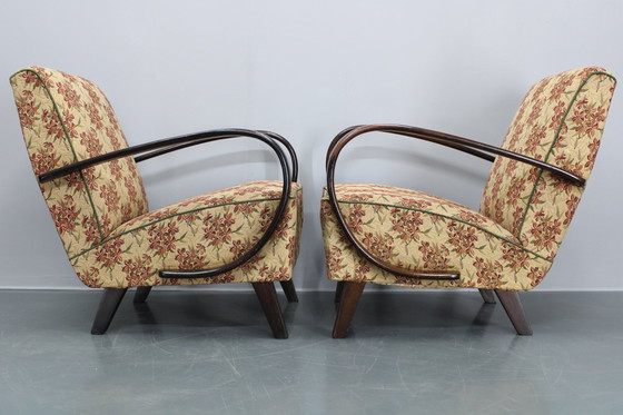 Image 1 of 1940S Jindrich Halabala Paar Fauteuils, Tsjecho-Slowakije