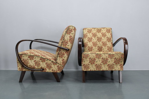 1940S Jindrich Halabala Paar Fauteuils, Tsjecho-Slowakije