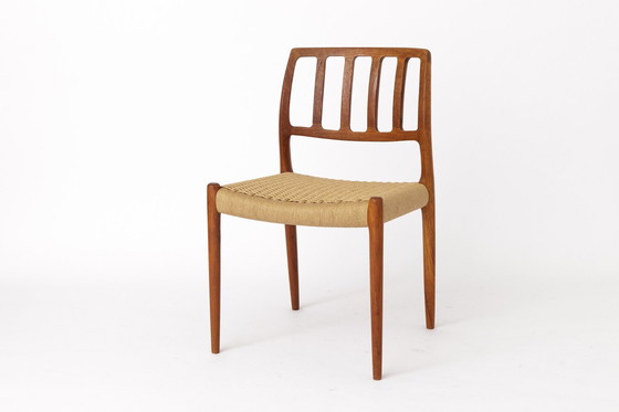 Image 1 of 2 Niels Møller stoelen - gerepareerd, jaren 1970, Model 83, Deens teakhout