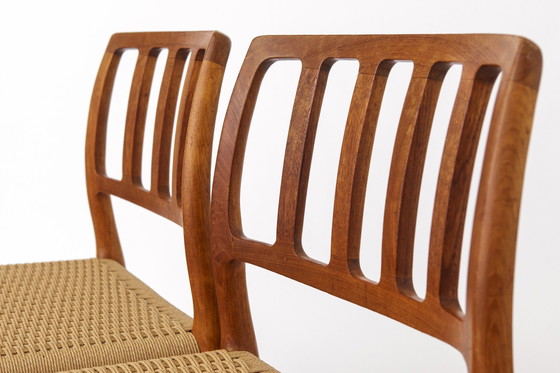 Image 1 of 2 Niels Møller stoelen - gerepareerd, jaren 1970, Model 83, Deens teakhout