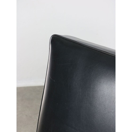 Image 1 of Vintage Bauhaus fauteuil in zwart kunstleer, 1960
