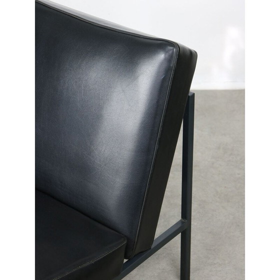 Image 1 of Vintage Bauhaus fauteuil in zwart kunstleer, 1960