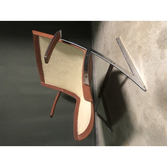 Image 1 of Paar vintage "Lobby" fauteuils van glasvezel en leer van Preben Fabricius voor Arnold Exclusiv, 1972