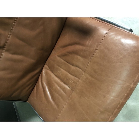 Image 1 of Paar vintage "Lobby" fauteuils van glasvezel en leer van Preben Fabricius voor Arnold Exclusiv, 1972