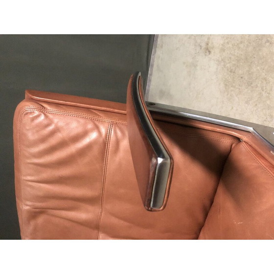 Image 1 of Paar vintage "Lobby" fauteuils van glasvezel en leer van Preben Fabricius voor Arnold Exclusiv, 1972