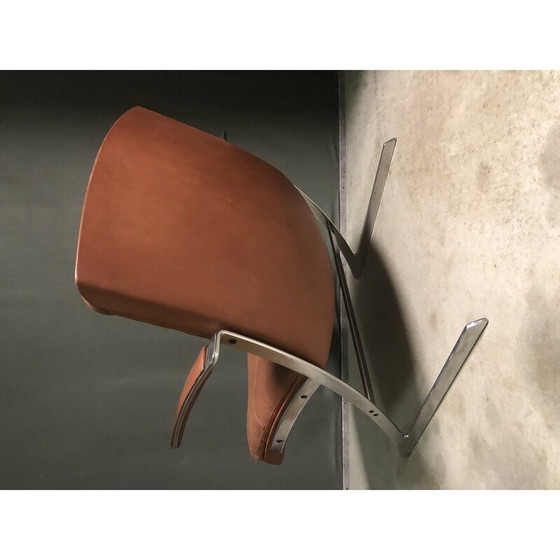 Image 1 of Paar vintage "Lobby" fauteuils van glasvezel en leer van Preben Fabricius voor Arnold Exclusiv, 1972