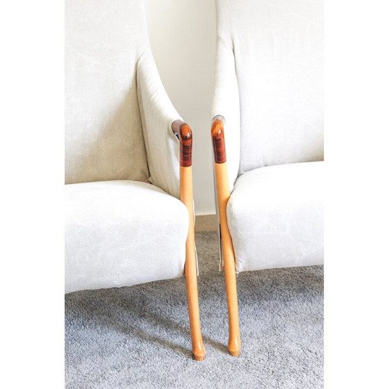 Image 1 of Paar vintage Progetti fauteuils van Umberto Asnago voor Giorgetti, Italië 1980