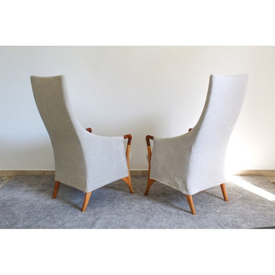 Image 1 of Paar vintage Progetti fauteuils van Umberto Asnago voor Giorgetti, Italië 1980
