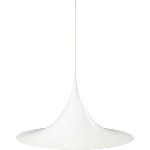 Vintage witte Trumpet hanglamp van Claus Bonderup en Torsten Thorup, Denemarken