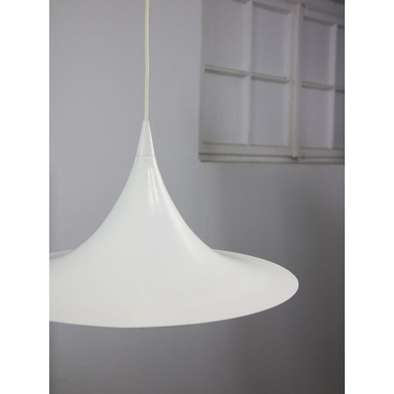 Image 1 of Vintage witte Trumpet hanglamp van Claus Bonderup en Torsten Thorup, Denemarken