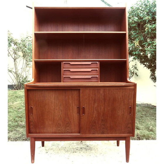 Image 1 of Vintage massief teakhouten secretaire door de gebroeders Larsen, Denemarken 1960