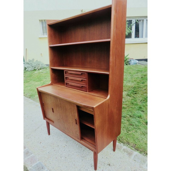 Image 1 of Vintage massief teakhouten secretaire door de gebroeders Larsen, Denemarken 1960