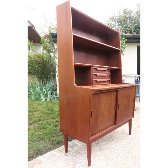 Image 1 of Vintage massief teakhouten secretaire door de gebroeders Larsen, Denemarken 1960