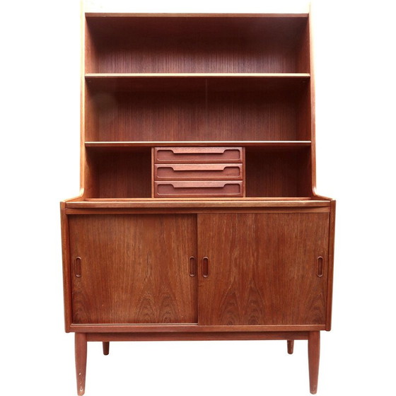 Image 1 of Vintage massief teakhouten secretaire door de gebroeders Larsen, Denemarken 1960
