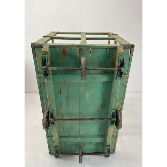 Image 1 of Vintage houten kar met wielen, Tsjecho-Slowakije