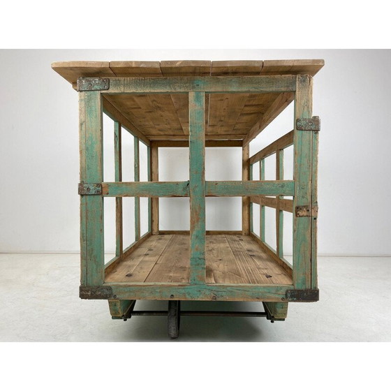 Image 1 of Vintage houten kar met wielen, Tsjecho-Slowakije