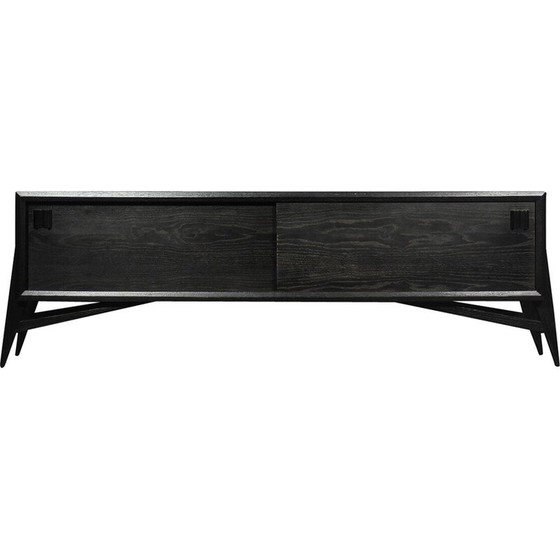 Image 1 of Vintage donker ruw eiken dressoir, 1960