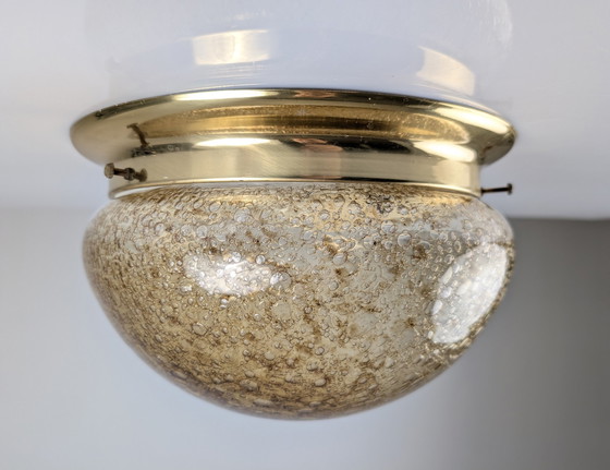 Image 1 of Murano glazen plafondlamp met karamel effect, 1960S