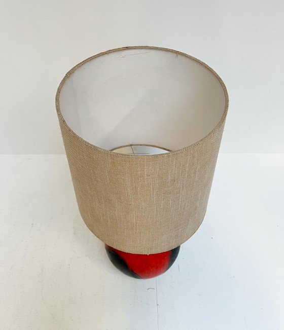 Image 1 of Bolvormige Keramische Lamp In West Germany Stijl, 1960'S