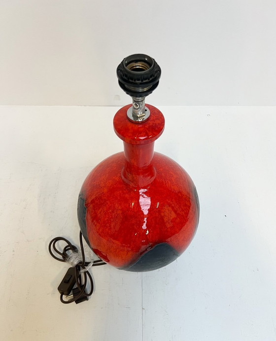 Image 1 of Bolvormige Keramische Lamp In West Germany Stijl, 1960'S