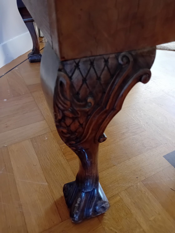 Image 1 of Antiek Dressoir Notenwortel, 3 Laden