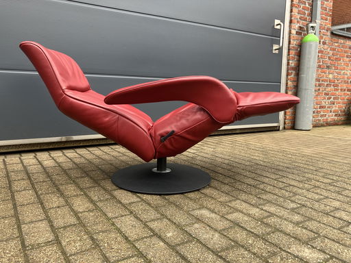 Jori Symphony design relax stoel, rood leder