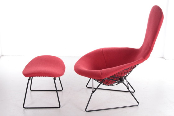 Image 1 of Harry Bertoia Vogel fauteuil met Ottoman - Iconisch ontwerp uit de jaren 1970