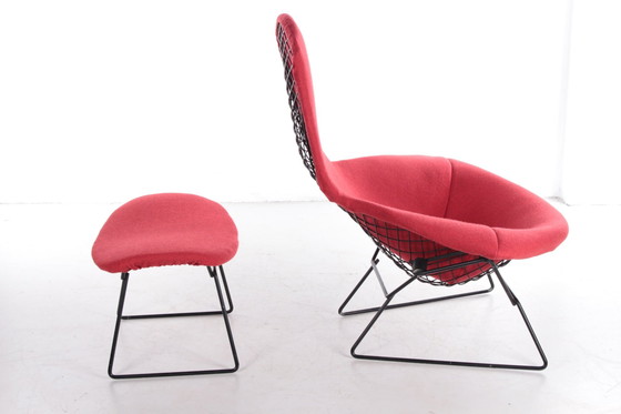 Image 1 of Harry Bertoia Vogel fauteuil met Ottoman - Iconisch ontwerp uit de jaren 1970