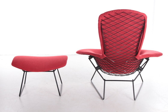 Image 1 of Harry Bertoia Vogel fauteuil met Ottoman - Iconisch ontwerp uit de jaren 1970