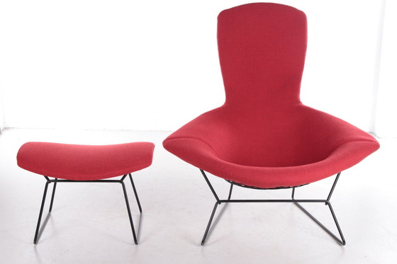 Image 1 of Harry Bertoia Vogel fauteuil met Ottoman - Iconisch ontwerp uit de jaren 1970