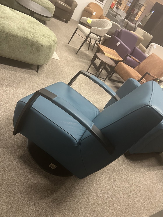 Image 1 of Moderne Blauwe Draaifauteuil