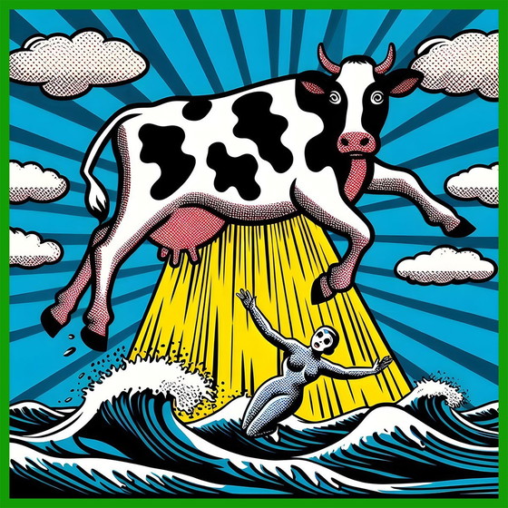 Image 1 of Banner 'The Cow Abduction'